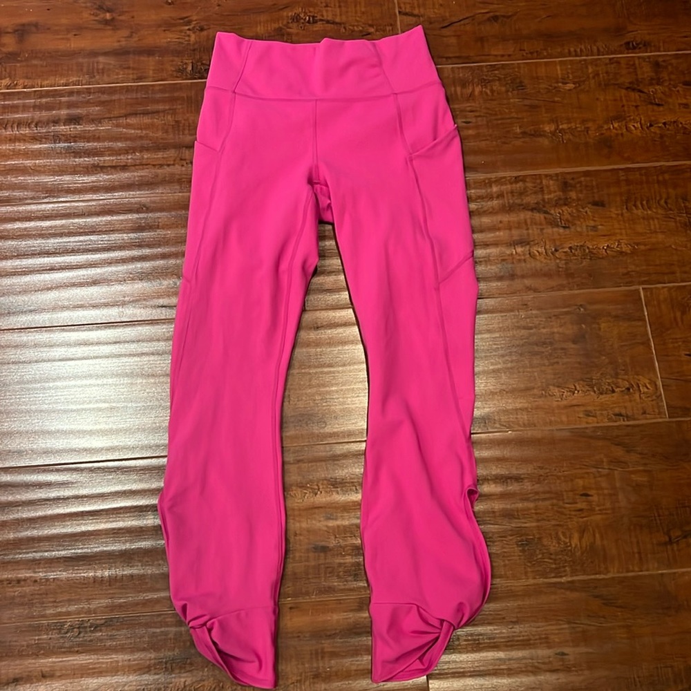 Fabletics Oasis PureLuxe High-Waisted Twist 7/8 Legging Pink, Size XS, EUC!
